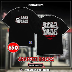 GRAFFITI BRICKS TEE (BLACK)